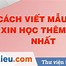 Đơn Xin Gửi Trẻ Tiểu Học